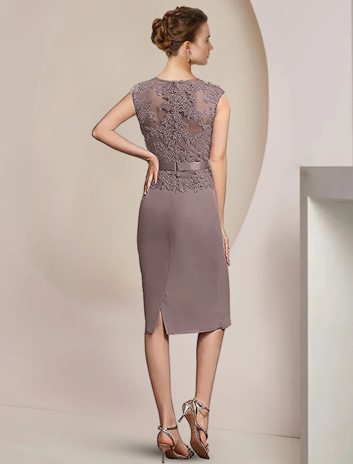 Two Piece Sheath / Column Mother of the Bride Dress Formal Wedding Guest